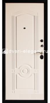 Входная  металлическая дверь Тайгер Трио (черный шелк/беленый дуб) купить в Тольятти