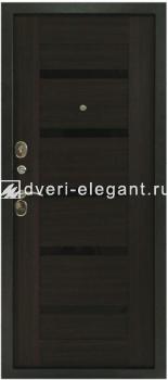 Входная  металлическая дверь Троя Экошпон темное серебро/венге тисненный Йошкар-Ола купить в Тольятти