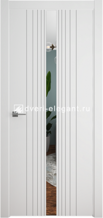 Геометрия-8 (Эмаль белая) Двери в Эмали Альберо купить в Тольятти