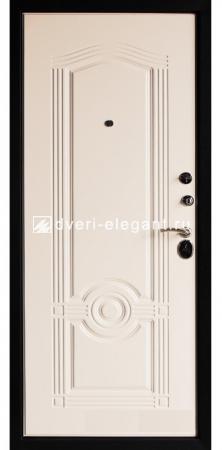 Входная  металлическая дверь Тайгер Трио (черный шелк/беленый дуб) купить в Тольятти