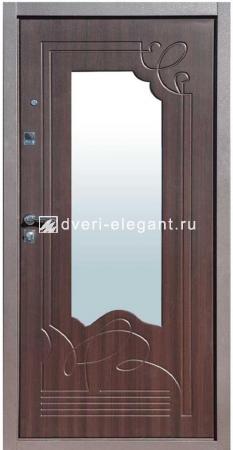 Входная  металлическая дверь Ампир венге с зеркалом купить в Тольятти