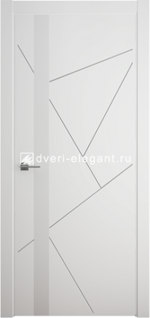 Геометрия-6 (Эмаль белая) Двери в Эмали Альберо купить в Тольятти