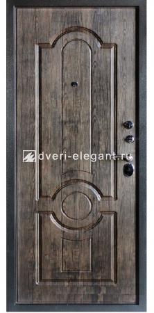 Входная  металлическая дверь Тайгер Трио (серебро/мореный дуб) купить в Тольятти