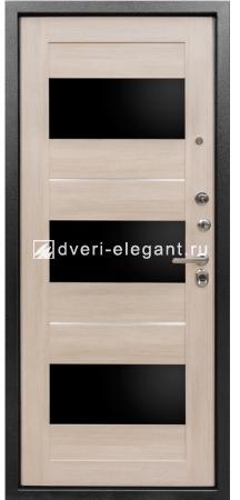 Входная  металлическая дверь Тайгер Трио Экошпон серебро/кремовая лиственница Йошкар-Ола купить в Тольятти